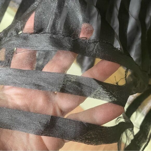 Rachel Allan Black Prom Gown Black Flowy Maxi Dress 6920 Size 4‎ - Picture 6 of 10